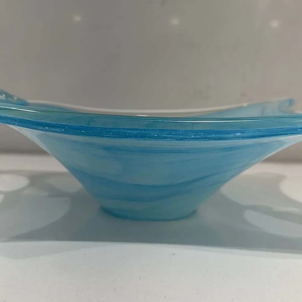 Blue ocean crystal bowl